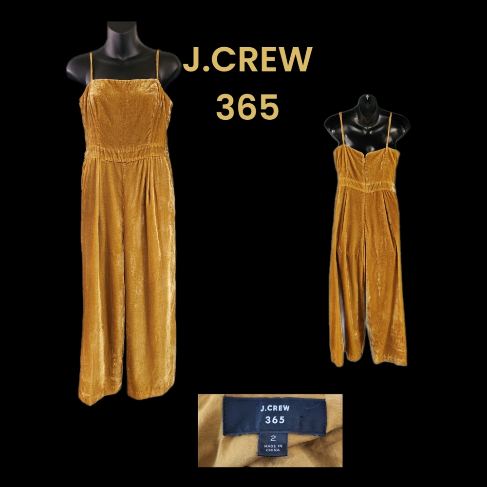 J. CREW MARSEILLE CRUSHED VELVET JUMPSUIT SIZE 2